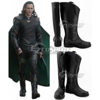 Marvel Thor: Ragnarok Loki Black Shoes Cosplay Boots