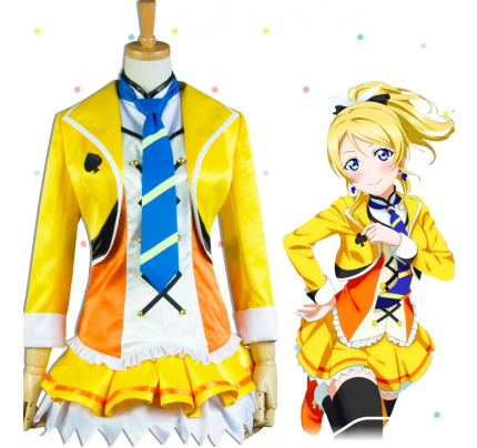 Love Live The School Idol Movie Sunny Day Song Eli Ayase Cosplay Costume