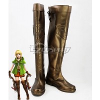 The Legend Of Zelda: Breath Of The Wild Linkle Brown Golden Shoes Cosplay Boots