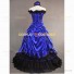 Southern Belle Civil War Formal Reenactment Stage Dress Costume Royal Blue