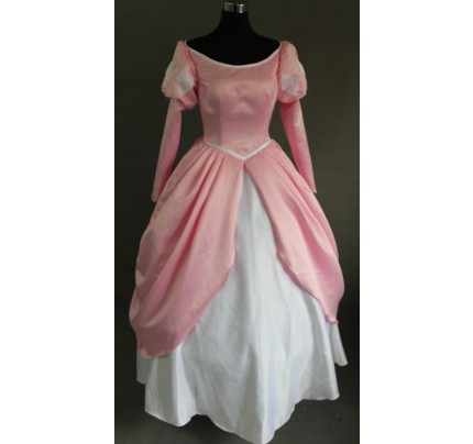 The Little Mermaid Princess Ariel Pink Dress Cosplay Costume