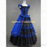 Antique Victorian Fairytale Gown Fancy Dress Stage Dress Blue