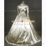 Antique Victorian Queen Fantasy Gown Golden Satin Brocade Fancy Dress