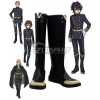 Seraph of the End Owari no Serafu Vampire Reign Yuichiro Hyakuya Yoichi Saotome Shiho Kimizuki Norito Goshi Black Shoes Cosplay Boots