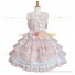 Sleeveless Sweet Love Lolita Dress Ruffle Tiered Bow Dress Pink