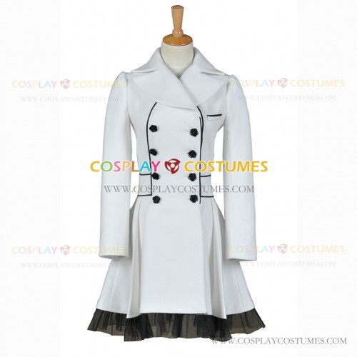 RWBY Season 2 Weiss Schnee White Trailer Cosplay Costume Trench Coat