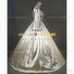 Antique Victorian Queen Fantasy Gown Golden Satin Brocade Fancy Dress