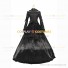 Retro Renaissance Style Pagoda Sleeves Prom Ball Gown Black Dress