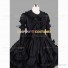 Black Gothic Lolita Dress Tiered Wide Sleeve Dress with Bows