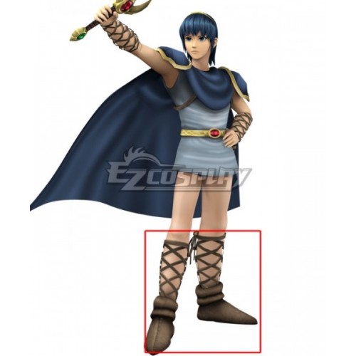 Fire Emblem Marth Brown Cosplay Shoes