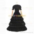 Reenactment Civil War Lace Lolita Recoco Layered Black Ball Gown Dress