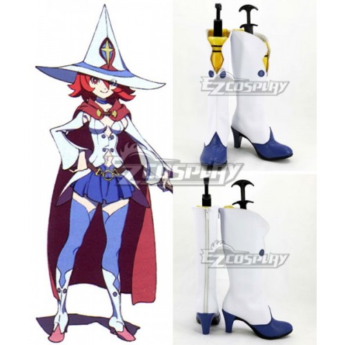 Little Witch Academia Shiny Chariot White Shoes Cosplay Boots