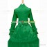 Gothic Lolita Victorian Rococo Stage Long Luxury Green Dress Ball Gown