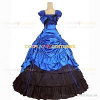 Southern Belle Alice in Wonderland Fancy Fairytale Dress Royal Blue