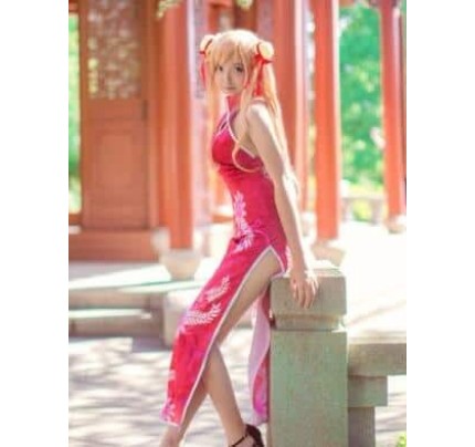 Sword Art Online Asuna Cheongsam Cosplay Costume