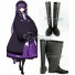 XBlaze Code Embryo Mei Amanohokosaka Black Shoes Cosplay Boots