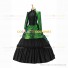 Gothic Victorian Marie Antoinette Theater Layered Evening Gown Green Dress