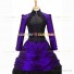 Gothic Victorian Marie Antoinette Theater Layered Evening Gown Purple Dress