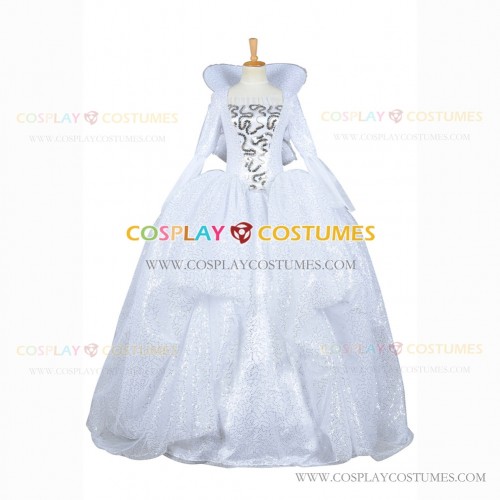 Cinderella The Fairy Godmother Cosplay Costume White Dress