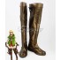 The Legend Of Zelda: Breath Of The Wild Linkle Brown Golden Shoes Cosplay Boots