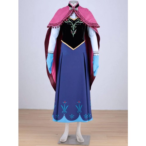 Hot Moive Frozen Princess Anna Cosplay Costume