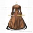 Victorian Punk Lolita Pagoda Sleeves Ball Gown Brown Dress