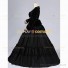 Civil War Victorian Velvet Gown Period Theatrical Formal Dress Black