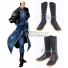 KOF The King Of Fighters Goenitz of the Wildly Blowing Wind Black Shoes Cosplay Boots