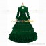 Marie Antoinette Reenactment Lolita Green Ruffle Evening Ball Gown Dress