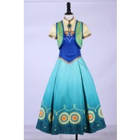 Frozen Fever Anna Birthday Party Cosplay Costume