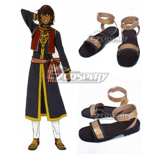 Black Butler Prince Soma Gold Cosplay Shoes