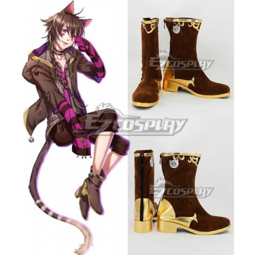 Yume 100 Sleeping Princes and the Kingdom of Dreams Cheshire Cat Brown Shoes Cosplay Boots