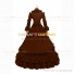 Marie Antoinette Reenactment Lolita Brown Ruffle Evening Ball Gown Dress