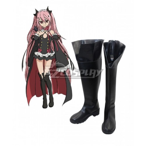 Seraph of the End Vampire Reign Owari no Serafu Krul Tepes Flat Boots Cosplay Shoes