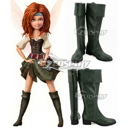 Disney Tinker Bell and the Pirate Fairy Zarina Green Shoes Cosplay Boots