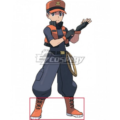 Pokémon Ranger Trainer Class Jackson Orange Shoes Cosplay Boots