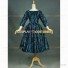 Tudor Period Jacquard Dress Antique Lolita Dress Blue