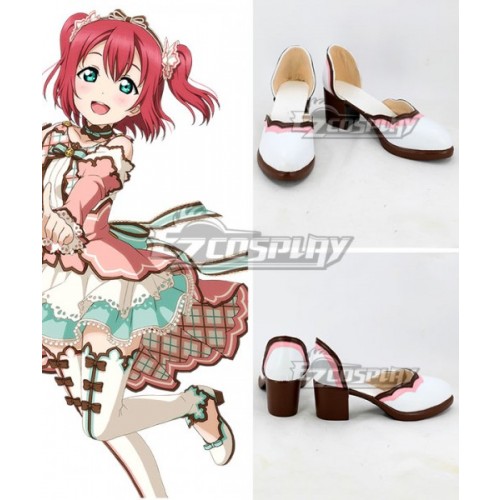 Lovelive! Sunshine!! Ruby Kurosawa White Valentine's Day Card White Cosplay Shoes