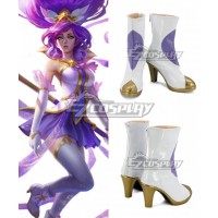 League of Legends LOL Star Guardian Janna White Shoes Cosplay Boots - B Edition