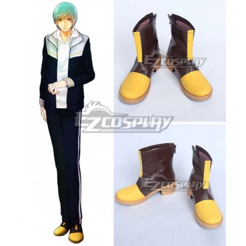 Touken Ranbu Ichigo Hitofuri Yellow Brown Shoes Cosplay Boots