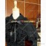 Victorian Style Reenactment Blouse Lace Ruffle Lolita Blouse Black