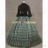 Civil War Victorian Style Ladies Tartan Gown Dress