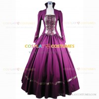 Classical Gothic Lolita Dress Vintage Brocaded TheatrerBall Gown Dress Purple