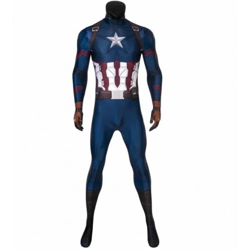Avengers Endgame Captain America Steve Rogers Jump Cosplay Costume