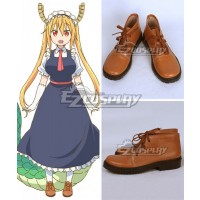 Miss Kobayashi's Dragon Maid Tohru Brown Cosplay Shoes