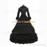 Marie Antoinette Reenactment Lolita Black Ruffle Evening Ball Gown Dress