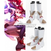 League of Legends Star Guardian Jinx White Shoes Cosplay Boots