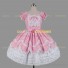 Super Cute Pink Sweet Love Lolita Dress Tiered Short Sleeve Lace Dress