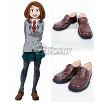 My Hero Academia Boku no Hero Akademia Ochako Uraraka Brown Cosplay Shoes