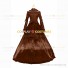 Retro Renaissance Style Pagoda Sleeves Prom Ball Gown Brown Dress